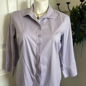 Chico's Light Purple No Iron Women's Button-Down Shirt